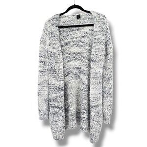 Madison Lilly Women's Cozy Knit Open Front Long Cardigan Sweater Size S Speckled
